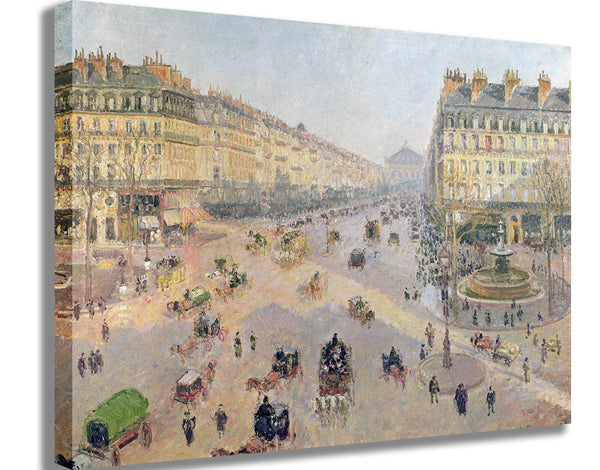 Pissarro "The Avenue de L'Opera" (1880) Canvas Printed