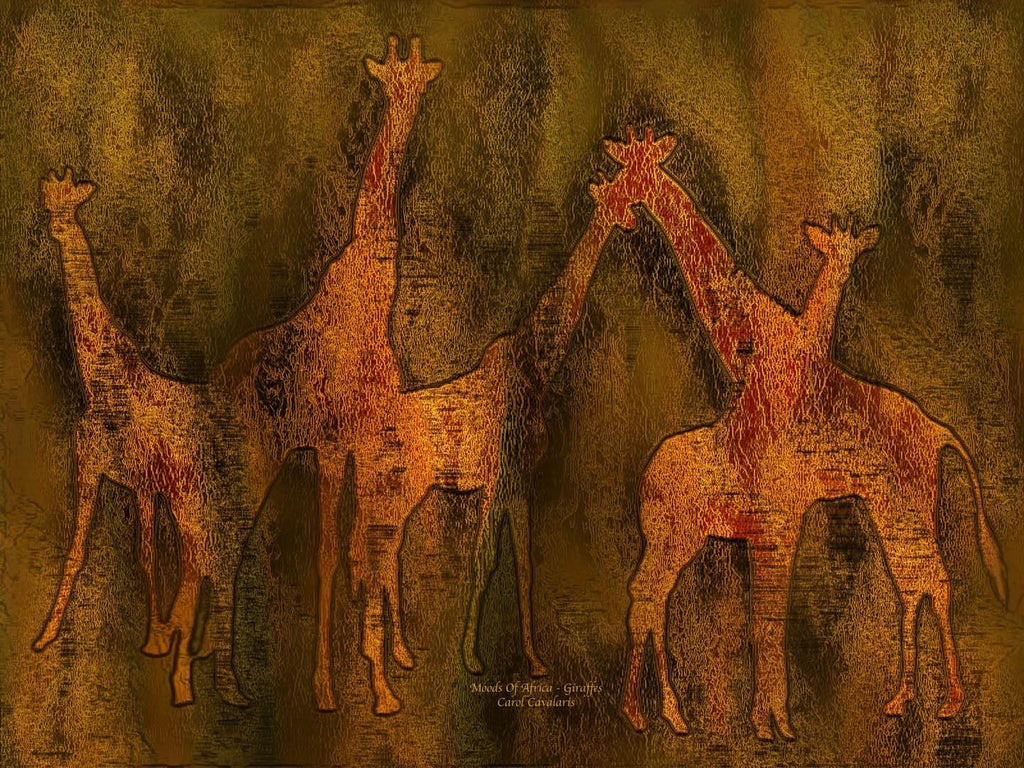 Cavalaris "Moods Of Africa-Giraffes" Wall Decal