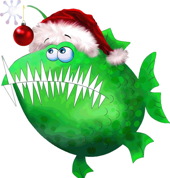 Murals2Go Christmas Angler Wall Decal Cutout