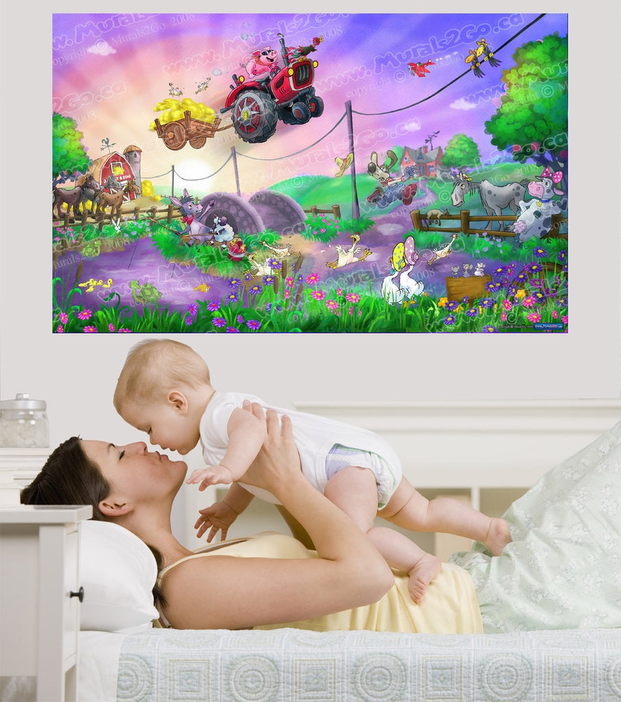 Murals2Go Funny Farm Glossy Poster