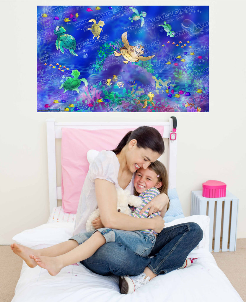 Murals2Go Turtles Glossy Poster