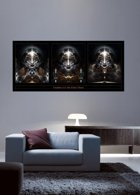 Xzendor7 "Goddess of the Black Moon Triple" Wall Decal