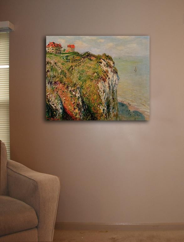 Monet "Cliff at Dieppe" (1882) Canvas Installed