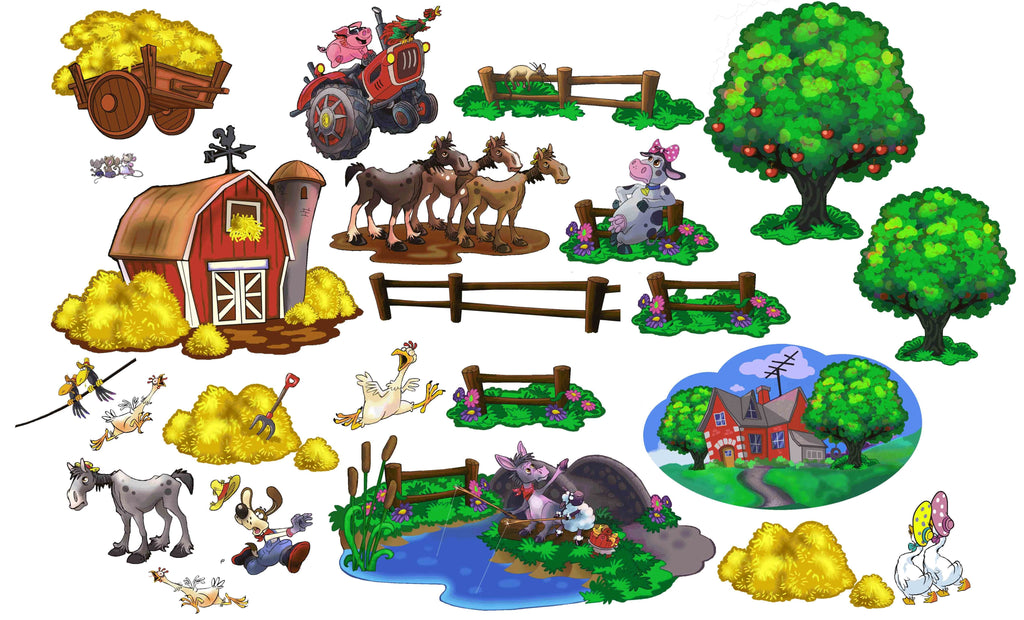 Murals2Go Barnyard Multi-Pack Wall Decals