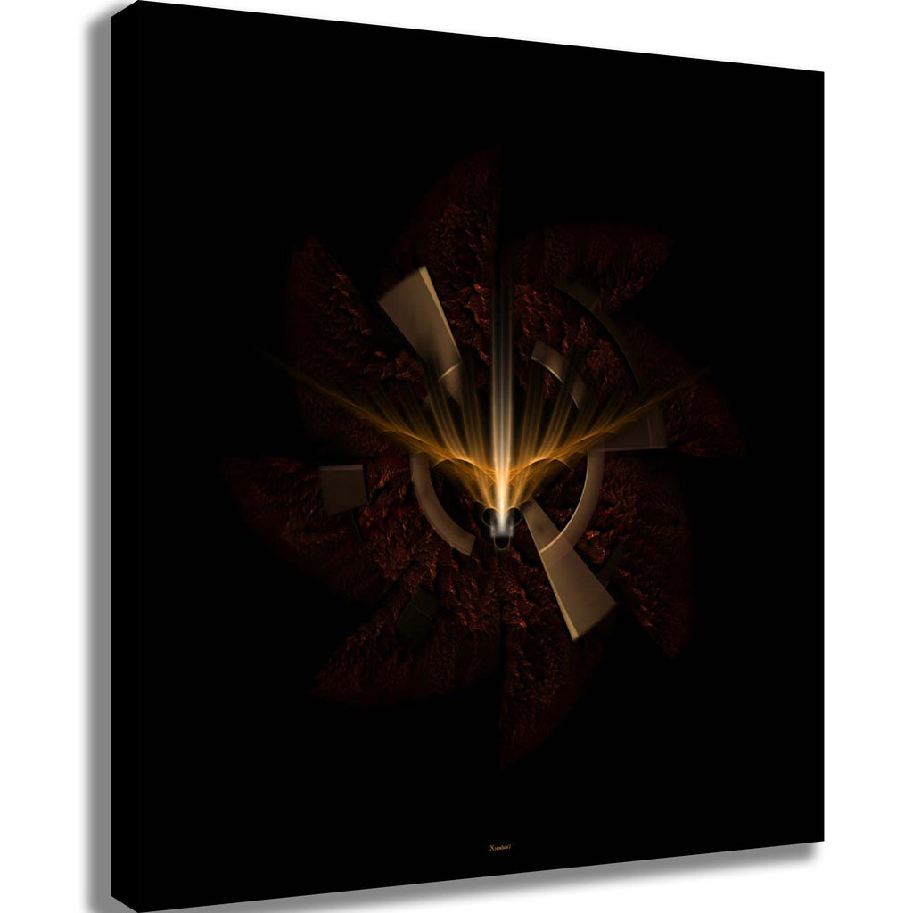 Xzendor Sun Fire Over the Horizon Canvas Printed