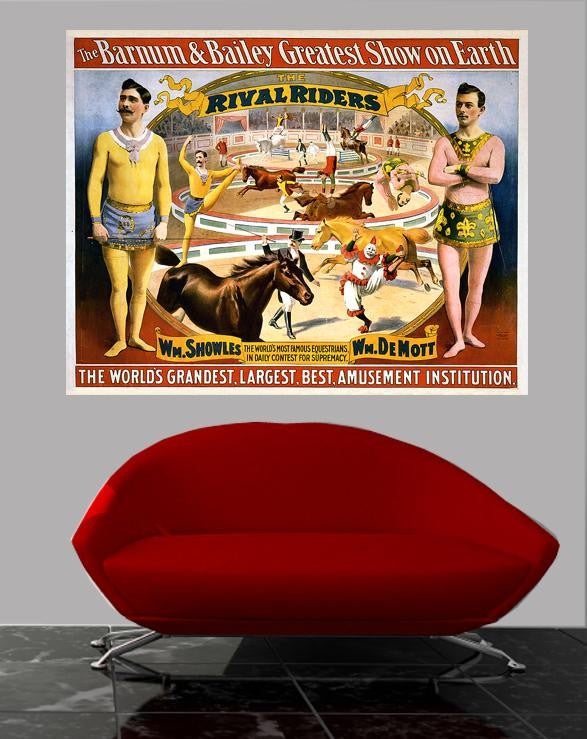 Buell "Barnum & Bailey" 1895 Rival Riders Wall Decal