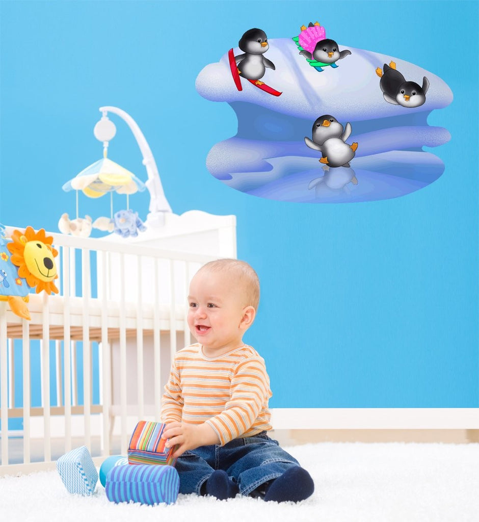 Murals2Go Penguin Fun II Wall Decal