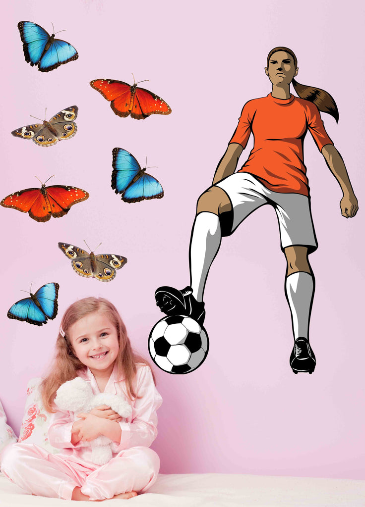 Winn Soccer Girl Wall Decal Cutout