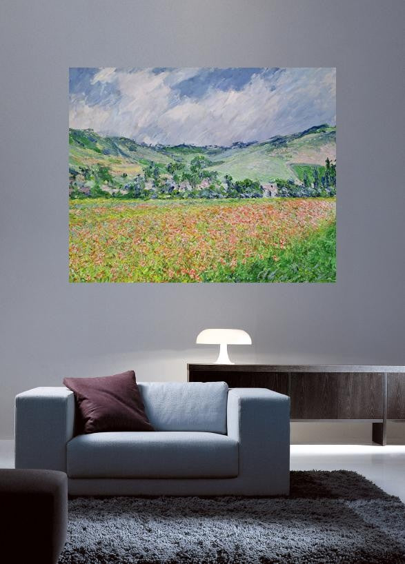 Monet "The Poppy Field Near Giverny" (1885) Glossy Poster
