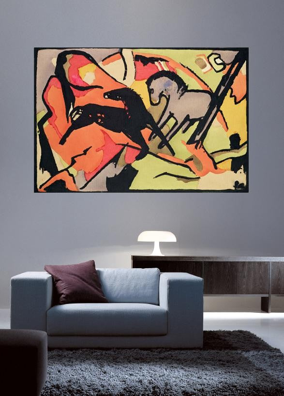 Marc "Two Horses" (1911) Glossy Poster