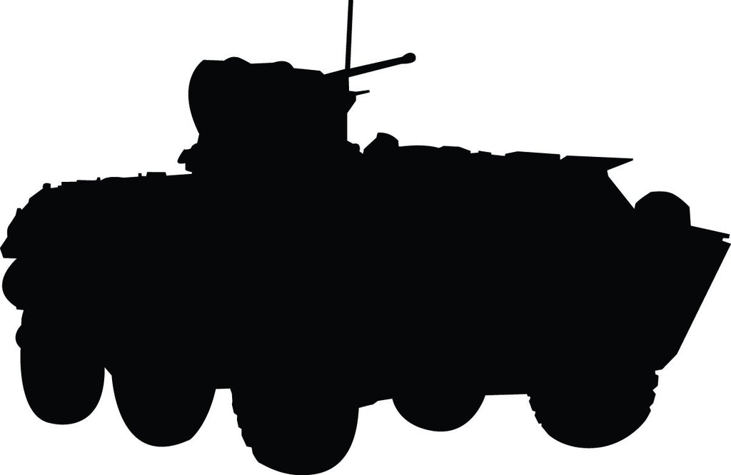 Haynes Military Armored Vehicle Silhouette Wall Decal Cutout