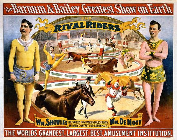 Buell "Barnum & Bailey" 1895 Rival Riders Wall Decal