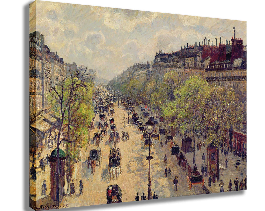 Pissarro "Boulevard Montmartre" (1897) Canvas Printed