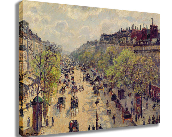 Pissarro "Boulevard Montmartre" (1897) Canvas Printed