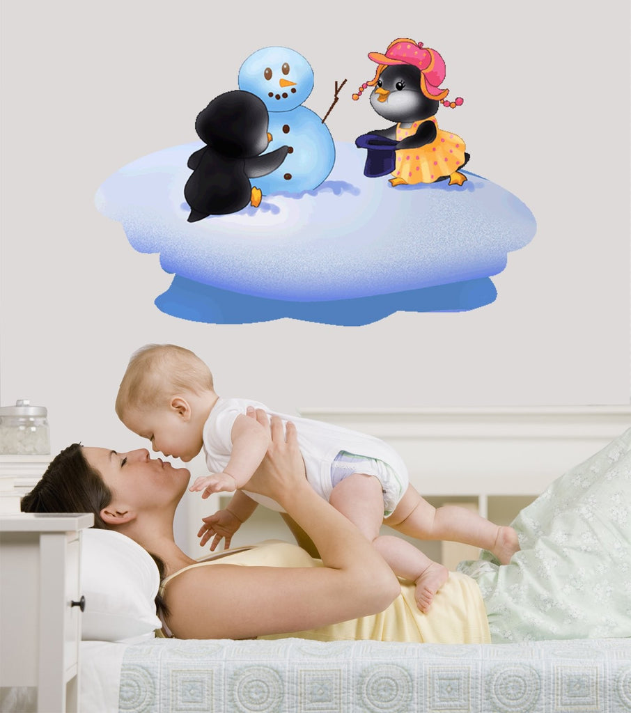 Murals2Go Pengiuns &amp; Frosty Wall Decal