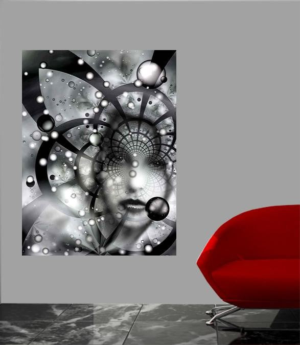 Xzendor7 "Face in the Galatic Web of Chaos" Wall Decal