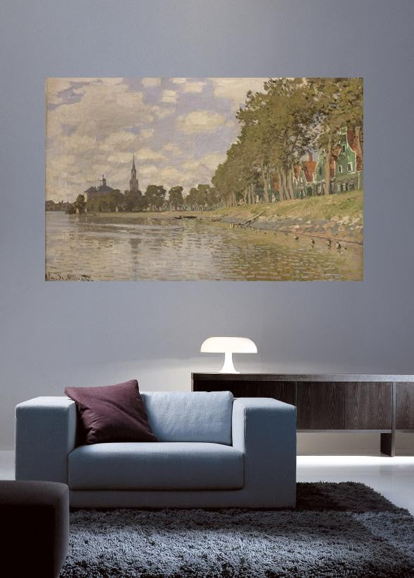 Monet "Zaandam" (1871) Glossy Poster