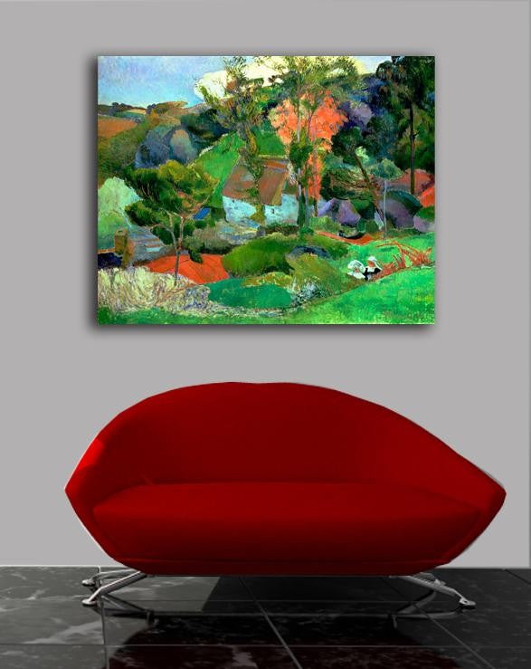 Gauguin "Landscape at Pont Aven" (1888) Canvas Installed