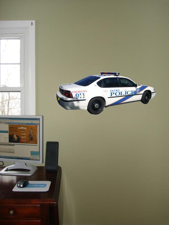 Police Car III Wall Decal Cutout Installed