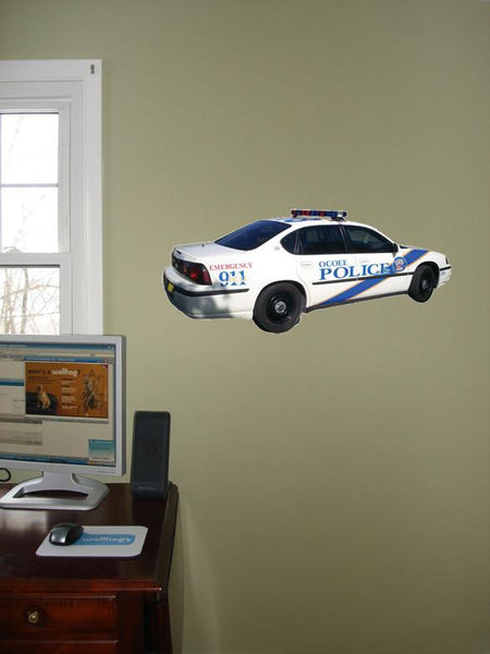 Police Car III Wall Decal Cutout Installed