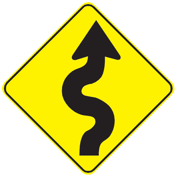 Winding Road Sign Wall Decal