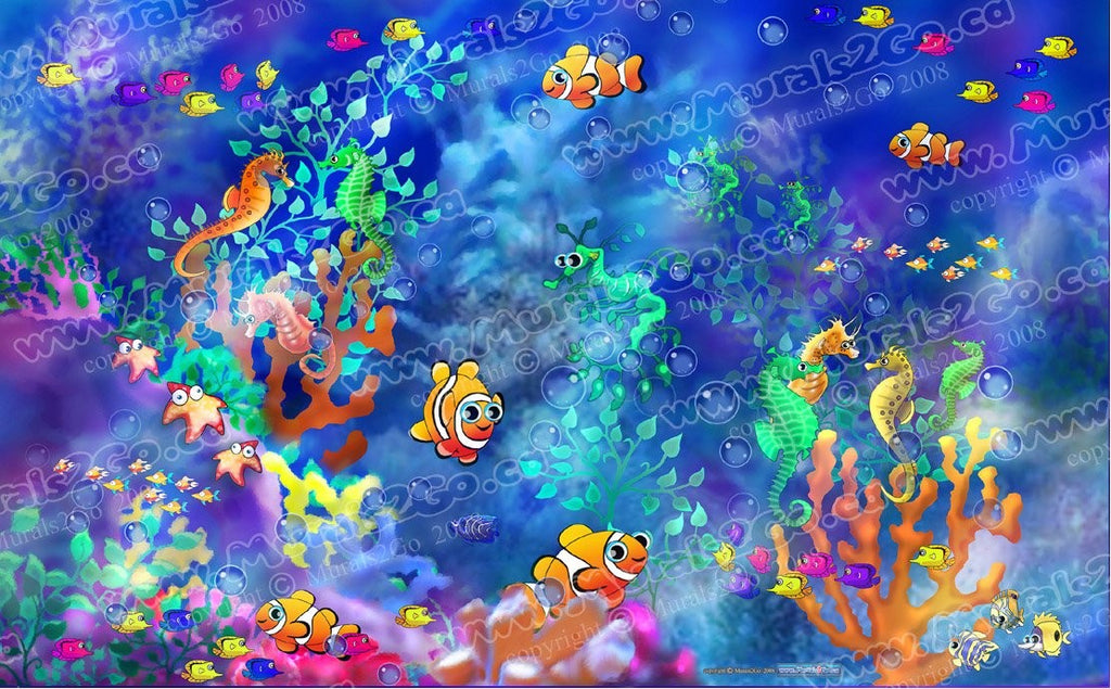 Murals2Go Seahorses Glossy Poster