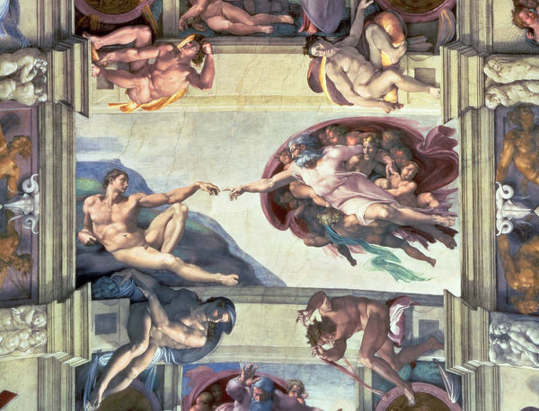 Michelangelo "Creation of Adam" (1510) Glossy Poster