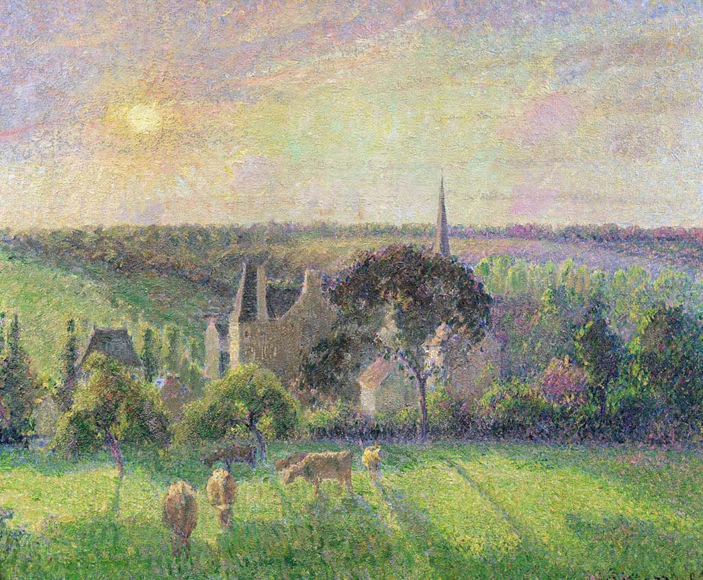 Pissarro "The Church and Farm of Eragny" (1895) Wall Decal