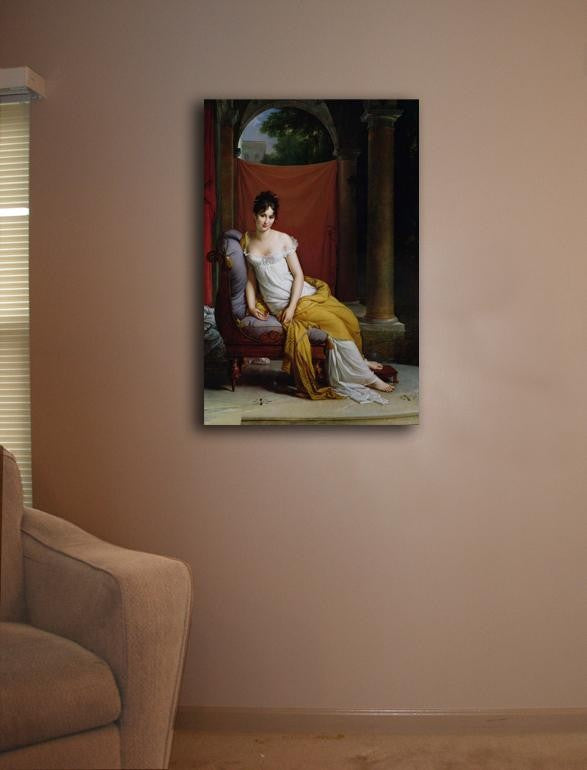 Gerard "Portrait of Madame Recamier" (19th) Canvas Installed