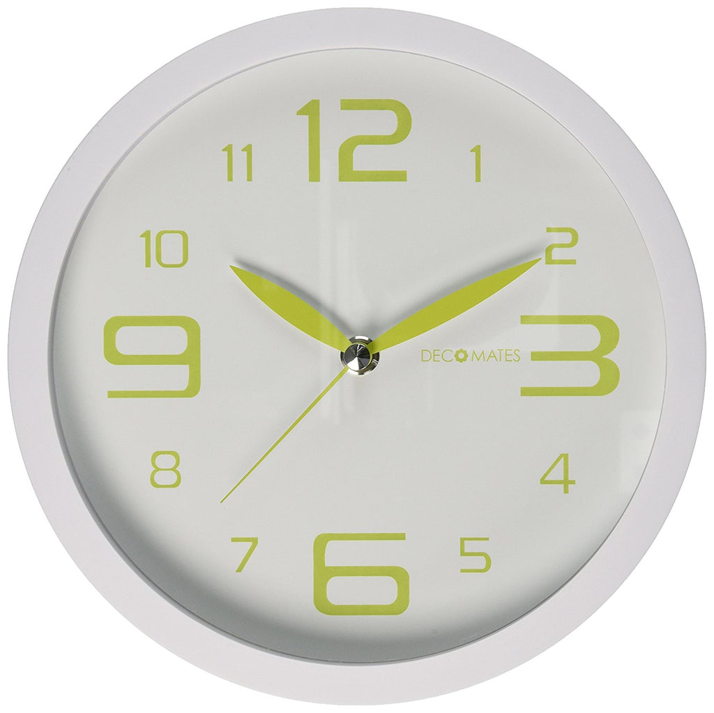 DecoMates 7" Silent Wall Clock Green Spearmint