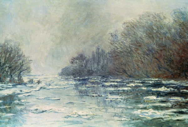 Monet "The Break Up at Vetheuil" (1883) Glossy Poster