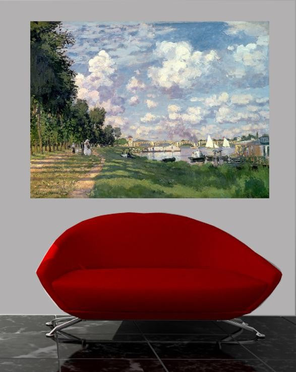 Monet "The Marina at Argenteuil" (1872) Glossy Poster
