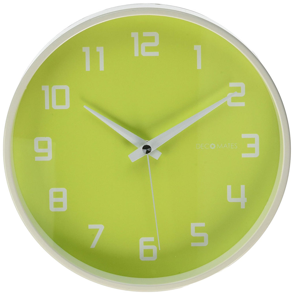 DecoMates 7" Silent Wall Clock Green Key Lime