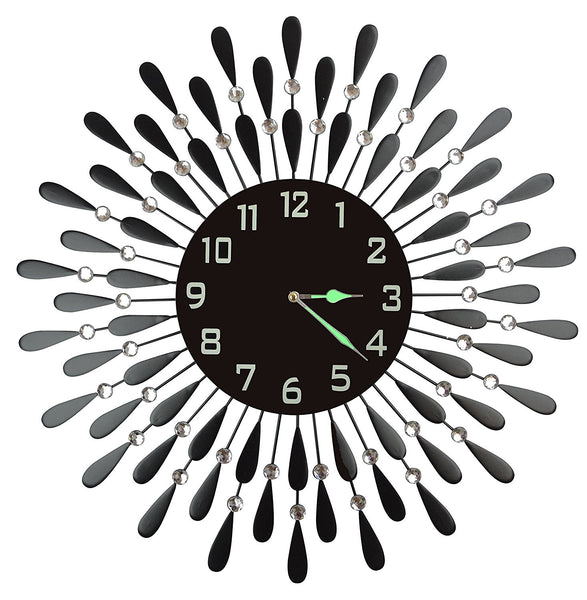 Lulu Decor 23" Black Drop Wall Clock