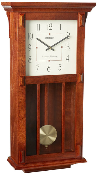 Seiko Wall Clock With Pendulum & Westminster/Whittington Chime 29"x16"
