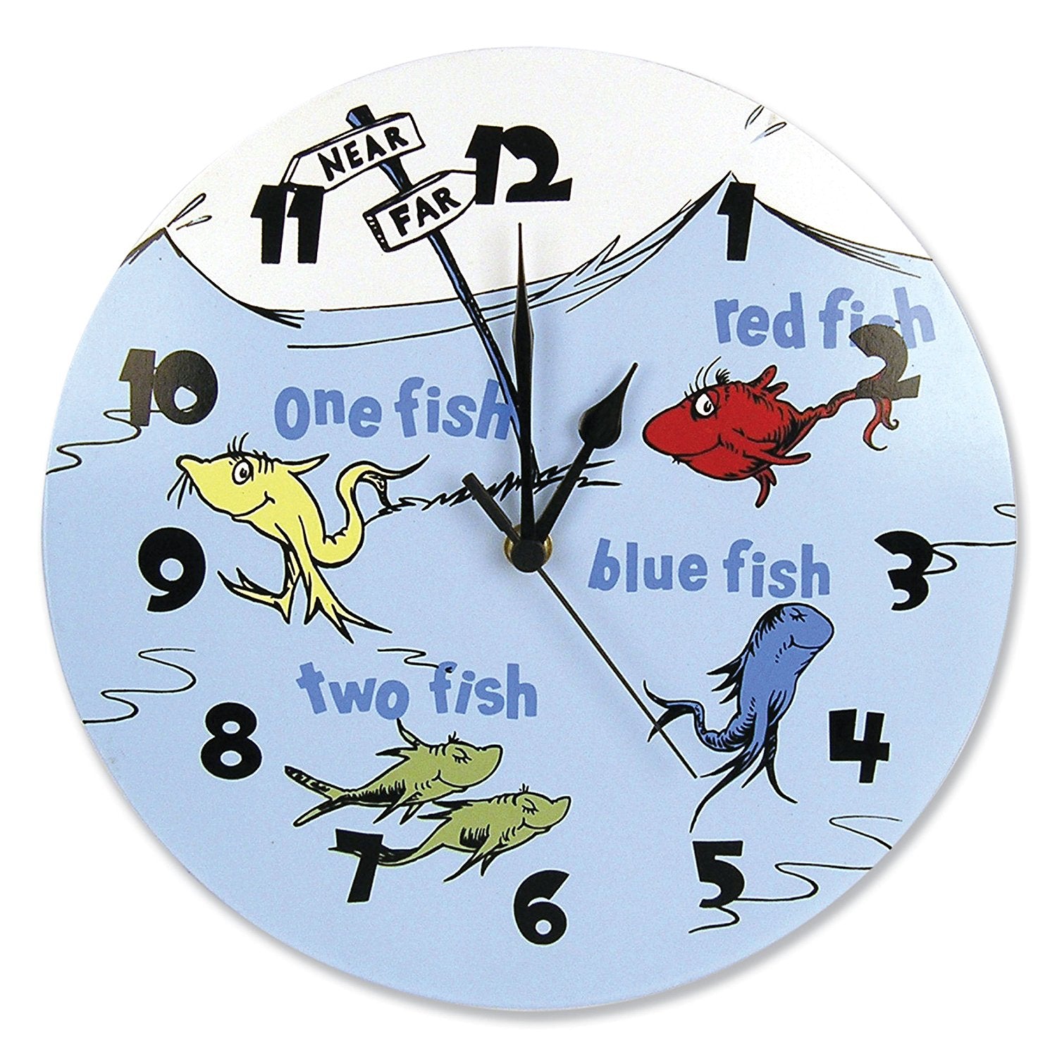 Seussian Clock Trend Lab Dr.Seuss Wall Clock Fish