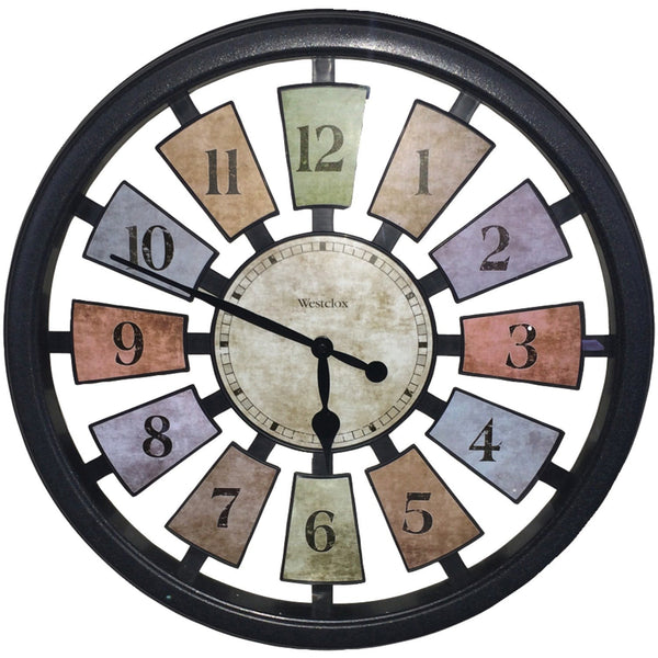 Westclox 18.5" Color Panel Quartz Wall Clock