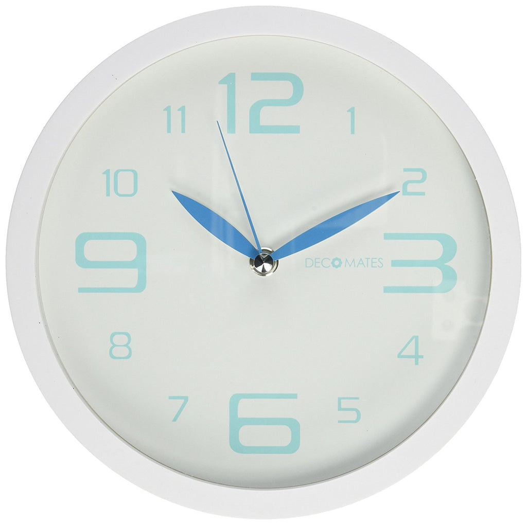 DecoMates 7" Silent Wall Clock Crystal Blue