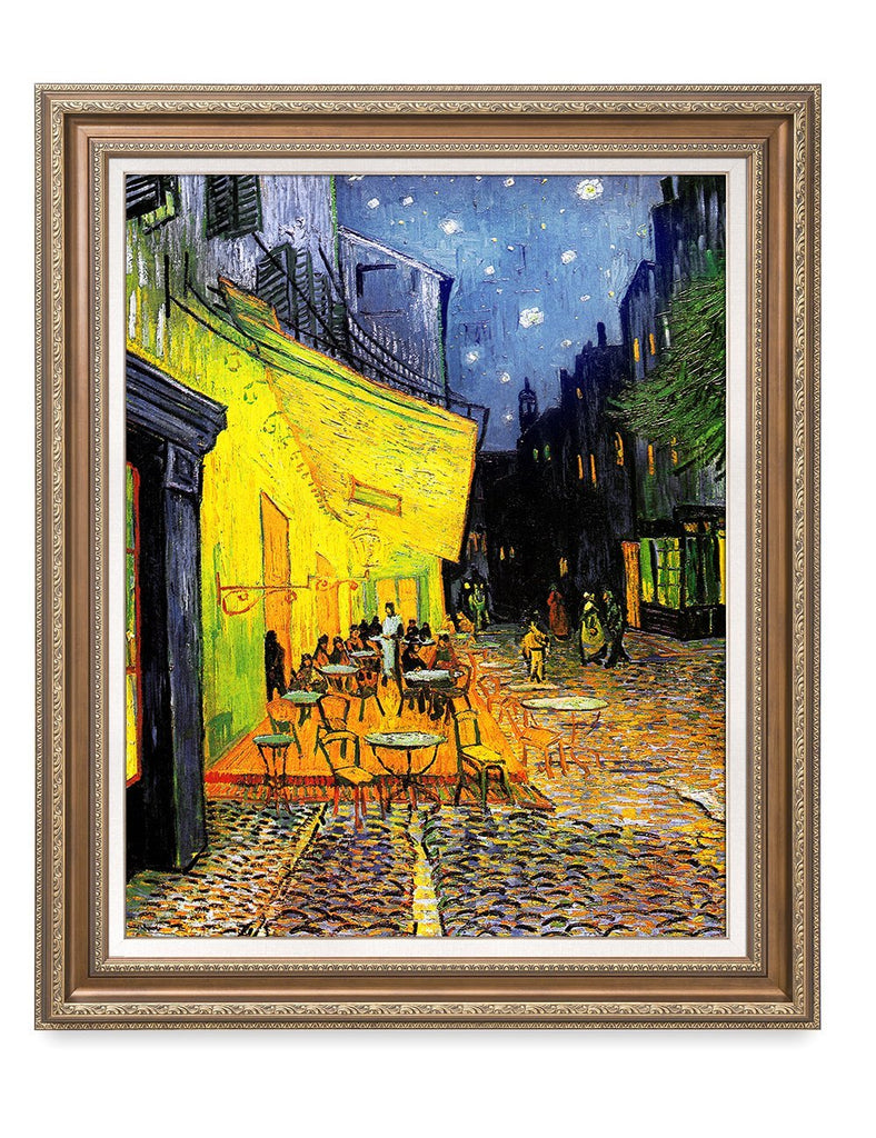 DecorArts - Van Gogh "Cafe Terrace At Night" Framed Giclee Print 35"x29"