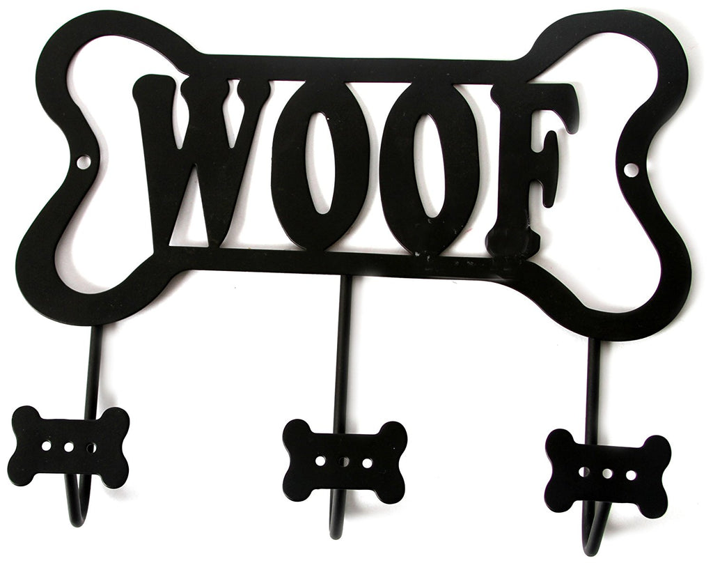 DEI Wall Rack "Woof" Bone Leash Holder 7.5"x9"