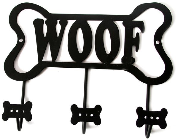 DEI Wall Rack "Woof" Bone Leash Holder 7.5"x9"