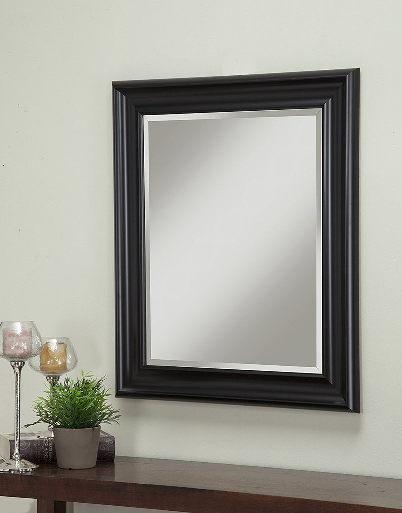 Sandberg Furniture Wall Mirror 30"x36" Black Installed