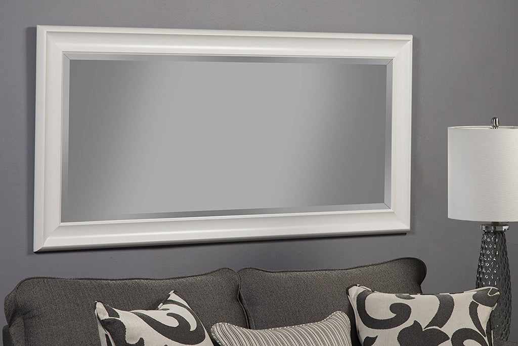 Sandberg Furniture Wall Mirror 30"x36" White Installed