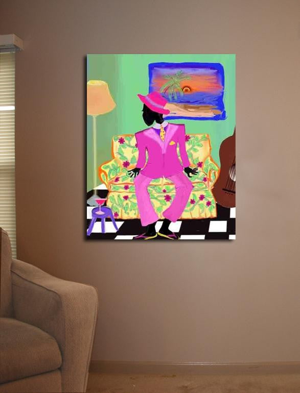 Pick "Bajan Jazzman" Canvas Installed