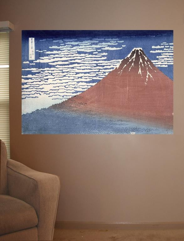 Hokusai "Fine Weather with South Wind" (1831) Glossy Poster