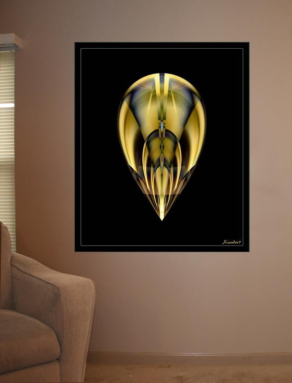 Xzendor7 "Eliptical Golden Spheres" Wall Decal