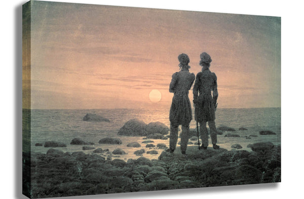 Friedrich "Two Men by The Sea" Canvas Printed
