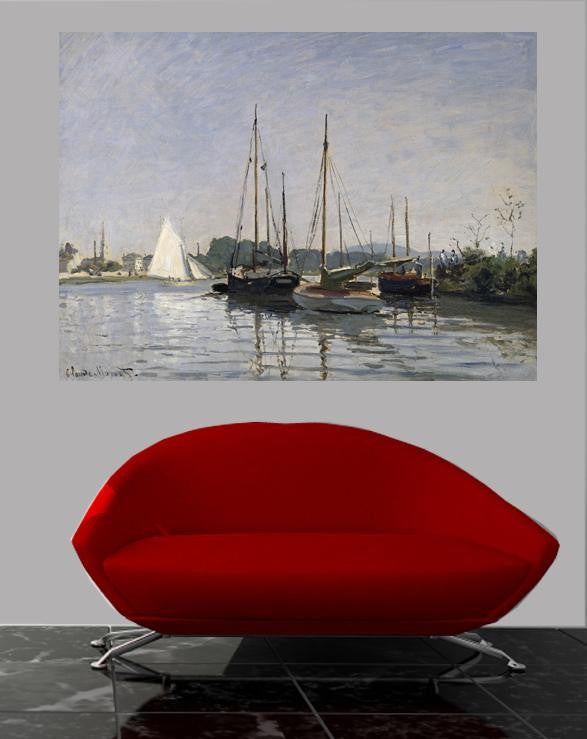 Monet "Pleasure Boats, Argenteuil" (1872) Wall Decal