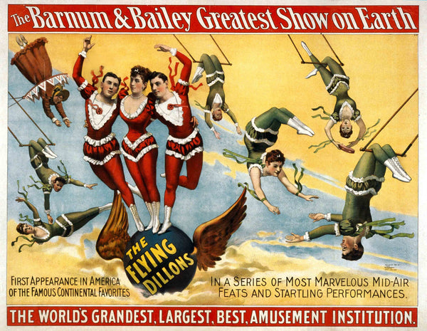Buell "Barnum & Bailey" 1895 Flying Dillons Wall Decal