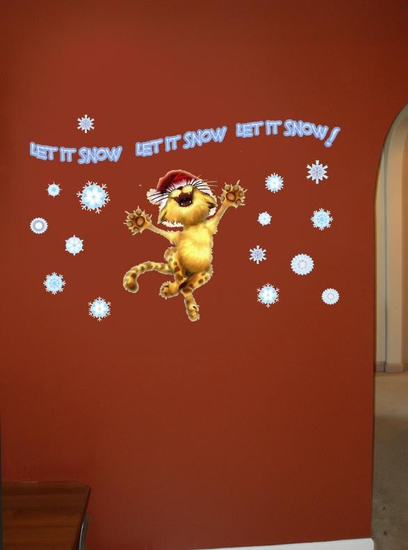 Murals2Go "Let It Snow Kitty!" Wall Decals